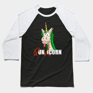 Punkicorn Funny Punk Style Mohawk Unicorn Punkrock Baseball T-Shirt